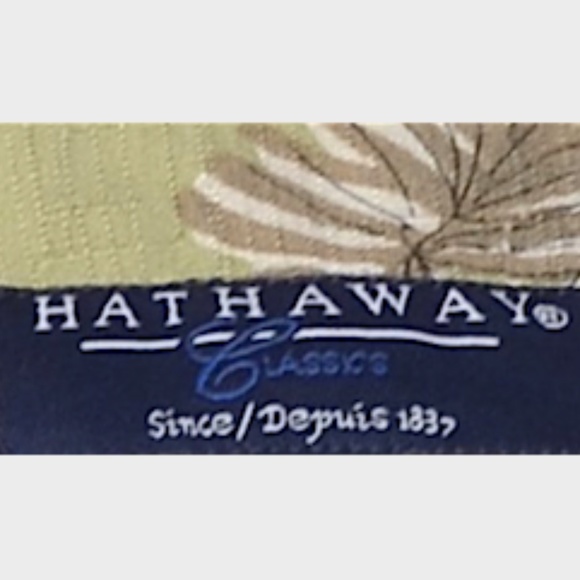 Hathaway Classics, Mens Green/Blue Hawaiian Shirt - Picture 4 of 4